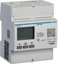 Hager XVA630 Energiezähler zur Messung des PV-Überschuss für Ladestationen witty one und plus, 3-Phasen, MODBUS, 80A, 4 Module, Busanschlussklemme