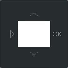 Busch-Jaeger 6435-45M Zentralscheibe für LCD-Bedienelement, Busch-art linear, Symbole Pfeile/OK, schwarz matt (2CKA006430A0453)