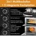Clatronic KK 3786 Miniküche, 3100 W, 28 L, 2 Kochplatten, mit Backofen, Drehspieß, schwarz (263984)