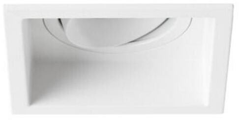 Brumberg M1 Einbaugehäuse, quadratisch, vertieft, mit Modulhalterung vertieft, schwenkbar 20°, IP20, max. 1x13W, ohne LED-Modul, Aluminium, weiß (4500