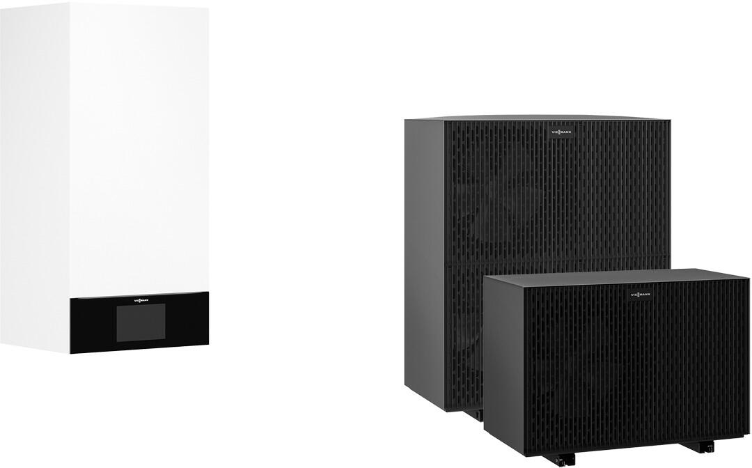 Viessmann Vitocal 250-A Modular A10 230V V100 mit LAN-Modul ODU 250-A AWMOF-251.A1.10-230V-V001 + IDU-A Modular Luft/Wasser-Wärmepumpe in Monoblock-Ba