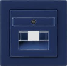Abdeckung für UAE/IAE (ISDN)- und Netzwerk-Anschlussdose ohne Beschriftungsfeld, S-Color, Blau, Gira 027046