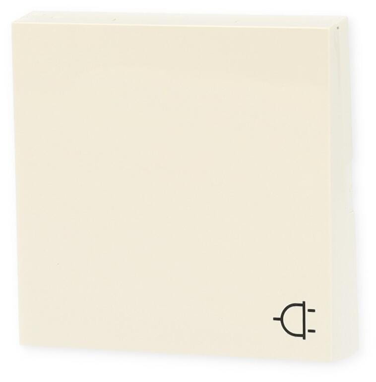 Gira 492201 Abdeckung für SCHUKO-Steckdose 16 A 250 V~ mit Klappdeckel System 55 Cremeweiß glänzend