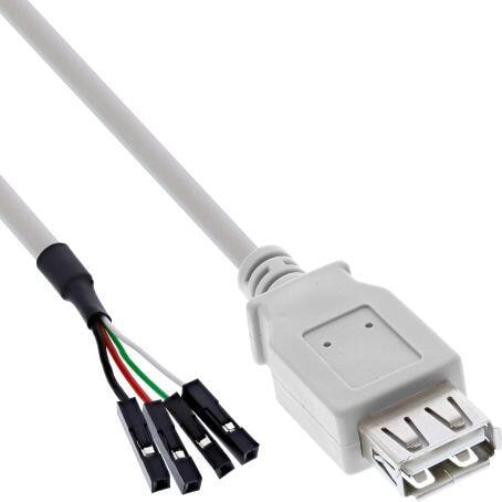 InLine USB 2.0 Adapterkabel, Buchse A auf Pfostenanschluss, 0,40m, bulk (33440L)
