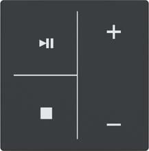 Busch-Jaeger LFMW/A.4.63.11-81 Taster für Keypad, future® linear, Plattform 63, 4-fach, Symbol Musiksteuerung, anthrazit (2CKA006199A0255)