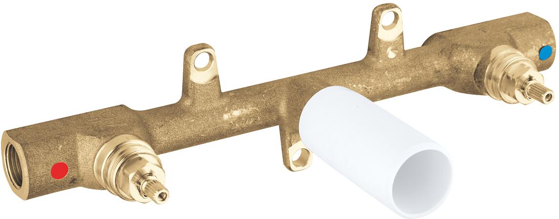 GROHE Zweihand-Unterputz-Universal-Einbaukörper, DN 15, für 3-Loch-Waschtischbatterien, Einbautiefe 30 - 75mm (32706000)