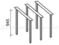Falmec Verlängerungskit für Spazio Dunstabzugshaube, Schwarz (102149)
