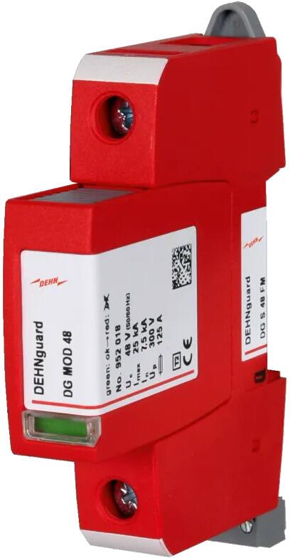 Dehn DEHNguard S 48 FM Überspannungsableiter, Typ 2, 1-polig, 48V AC mit Fernmeldekontakt (952098)