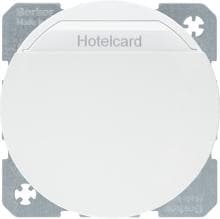 Berker 16402089 Relais-Schalter mit Zentralstück für Hotelcard, R.1/R.3, polarweiß glänzend