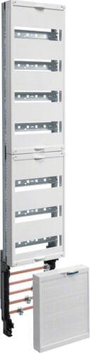 Hager ZH53XS Verteilerfeld, univers Z, 1350mm, 7-reihig, mit SaS 5-polig, Klemmen, PE/N waag.