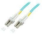 EFB-Elektronik LWL Anschlusskabel Duplex Jumper LC-LC 50/125μ, OM3, LSZH, aqua, 2.0mm, 5m