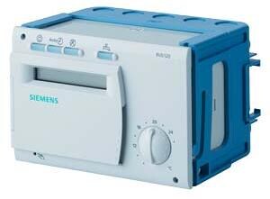Siemens RVD120-A Fernheizungsregler 1 Heizkreis, Warmwasserregelung, Modbus RTU (RS-485), LCD-Display, 230 V, hellgrau/blau (S55370-C109)