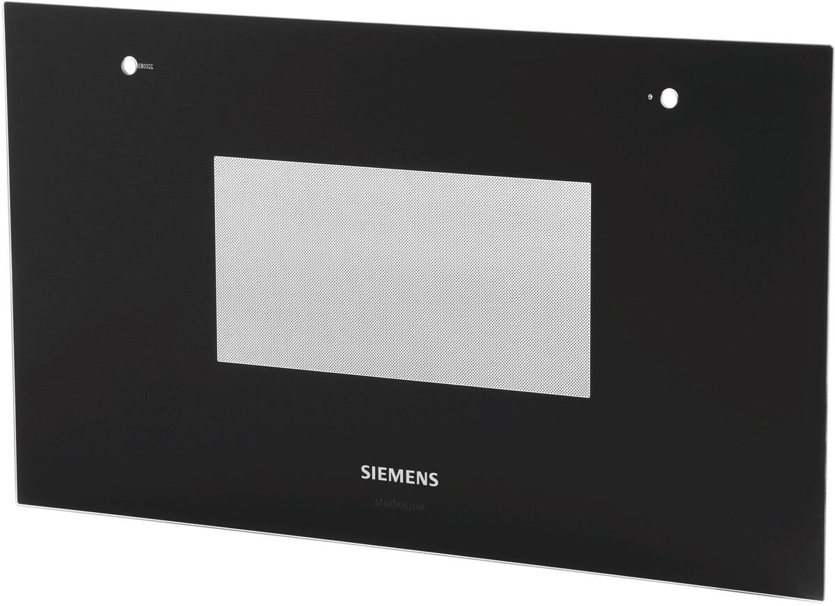 Bosch Siemens 00776083 Frontglasscheibe, schwarz, geklebt, Kompakt,, StudioLine, Pure Steamer Siemens