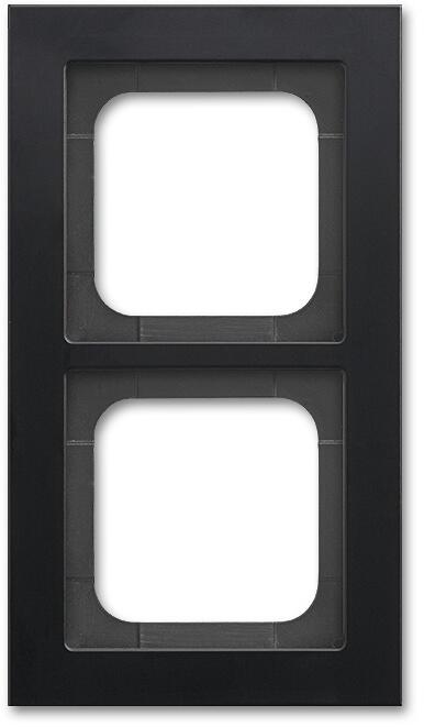 Busch-Jaeger 1722-275 Abdeckrahmen, Axcent, 2-fach Rahmen, schwarz matt (2CKA001754A4704)