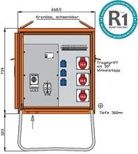 Walther WV0280R1 Verteilerschrank, 44kVA, IP44