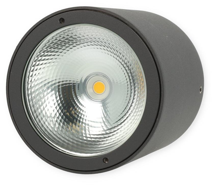 Paul Neuhaus LED-Außenaufbaustrahler, anthrazit, Zylinderform, warmweiße Lichtfarbe, 5W, 570lm (9673-13)
