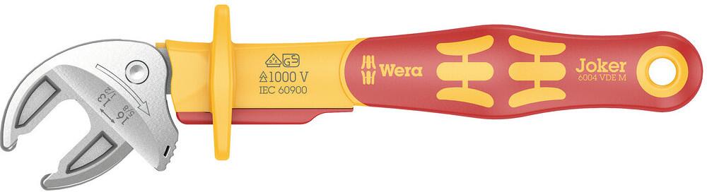 Wera 6004 Joker VDE M VDE-isolierter, selbstjustierender Maulschlüssel, Größe M (05020152001)