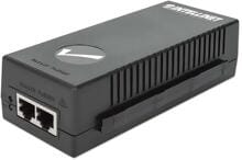 Intellinet Gigabit Ultra PoE+ Injektor 1x60 Watt-Port, Kunststoffgehäuse, Wandmontage, schwarz (561235)