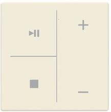 Busch-Jaeger LFMW/A.4.63.1-82 Taster für Keypad, Busch-axcent, Solo, future, 4-fach, Symbol Musiksteuerung, elfenbeinweiß (2CKA006199A0328)