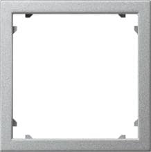 Zwischenplatte mit quadratischem Ausschnitt (45 x 45 mm), Alu lackiert, System 55, Gira 028326
