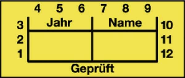 Hellermann QNPRUEFYPH-103-YE Prüfstatusetiketten, Geprüft, gelb (590-00162)