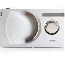 Domo DO523S Allesschneider, Sicherheitsschalter, zusammenklappbar, stufenloses Verstellen der Schnittstärke, weiß