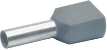 Klauke 874/12 Zwillingsaderendhülsen isoliert, 4 mm², 12 mm, grau (87412), 100 Stck.
