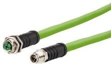 METZ CONNECT M12 Industrial Ethernet Leitung, X-kodiert, 4m, M12 Buchse gerade - M12 Stecker gerade, Torsion, PUR (142M7X12040)