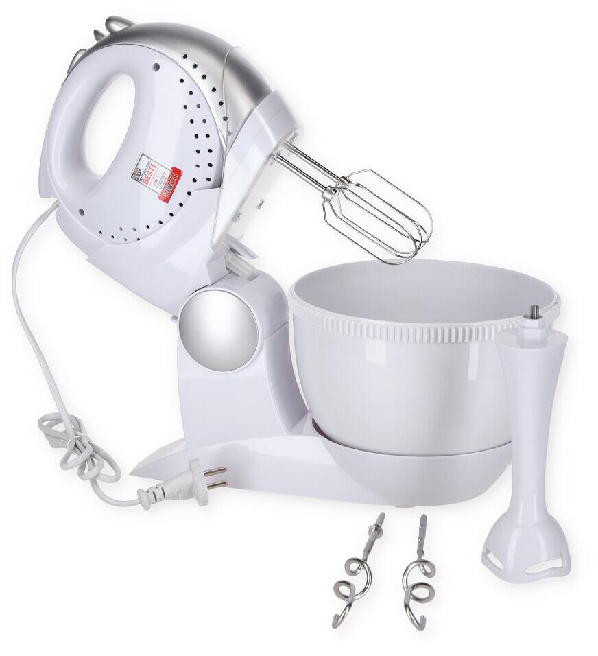 Clatronic HMS 2739 Handmixer-Set, mit Rührschüssel, 250 Watt, 5 Stufen, weiß (261770) Elektroshop Wagner
