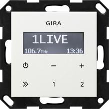Gira 228403 Unterputz Radio RDS, System 55, reinweiß glänzend