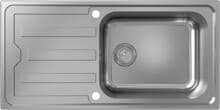 hansgrohe S44 S440-A500 100 Einbauspüle 500 mit Abtropffläche und automatischer Ablaufgarnitur, Edelstahl (43367800)