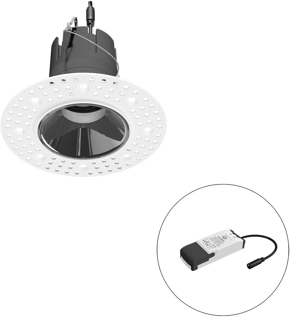 EVN SELECTO LED Deckeneinbau, rund, drehbar, IP20, 220-240V/AC, 6W, 686lm, 2700K Reflektor silber/hochglänzend, 2.004,00cd, mediumstrahlend, weiß (F03