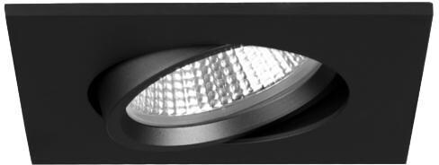 Brumberg LED-Einbaustrahler 350 mA, 6 W, 36°, dim2warm, 3.000 K - 1.800 K, CRI>90, quadratisch, schwarz (12465183)