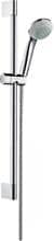 hansgrohe Crometta 85 Duschset 1 Strahlart mit Duschstange 65 cm, Messing, 16 l/min, 85 mm, Chrom, (27728000)