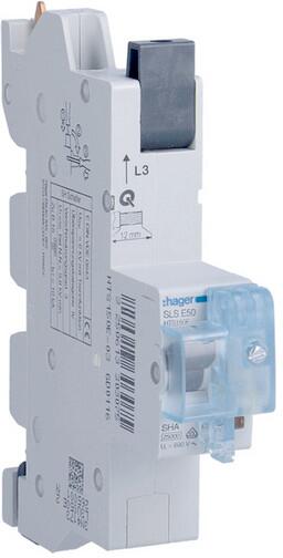 Hager HTS150E3 SLS Schalter 1-Polig, E-Charakteristik, 50A, für Sammelschiene QuickConnect L3