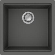 hansgrohe S53 S530-U400 Unterbauspüle 400 mit manueller Ablaufgarnitur, SilicaTec, steingrau (43457290)