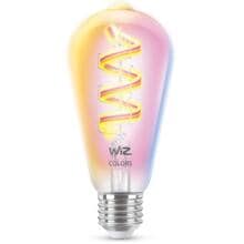 Wiz Wi-Fi BLE 40W ST64 E27 822-65 RGB CL 1PF LED Filament-Lampe, Edison, 6,3W, 470lm, 2200-6500K, klar (929003267301)