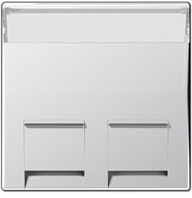 Jung A 569-30 BF PL AL Abdeckung mit Schriftfeld 9x51mm, Thermoplast lackiert, aluminium