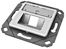 EasyLan designfähige Modulaufnahme leer m.Zentralplatte 1 fach RAL9010, weiß (CKVD1D2)