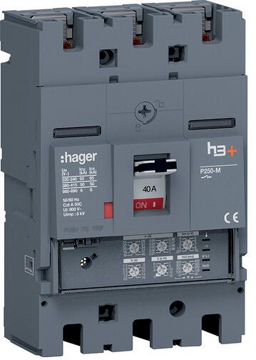 Hager HMT040JR Leistungsschalter h3+ P250 LSI 3P3D 40A 50kA FTC