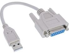 InLine USB Adapter Kabel, USB Stecker A auf 15pol Buchse (33101)
