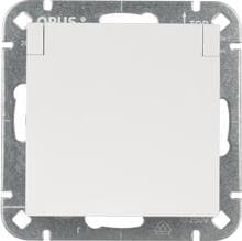 OPUS 55 Schutzkontakt-Steckdose Premium mit Federklappdeckel, IP20