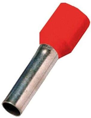 Intercable ICIAE16 isolierte Aderendhülse DIN46228T4, 1mm²x6mm, rot, 100 Stück (180768)