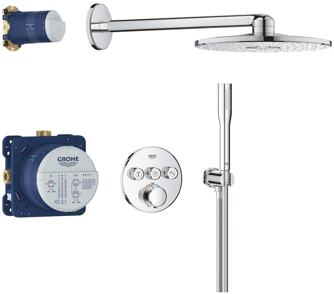 GROHE Precision Smartcontrol Duschsystem, Quickfix, Unterputz, mit Vitalio Smartactive 310, chrom (34874000)