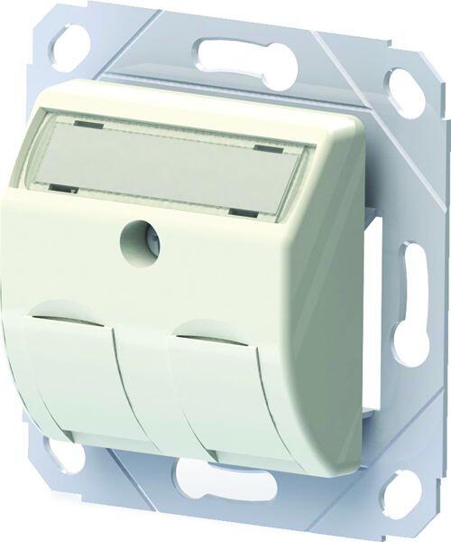 Leviton Modulaufnahme mit Zentralplatte, 2-fach, reinweiß (MMCANGDK2453)