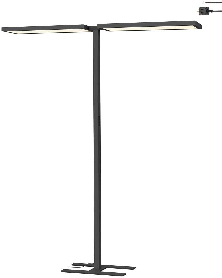 SLV WORKLIGHT PRO Stehleuchte, double, Touch dimmbar, 150W, 4000K, mit Bewegungssensor, schwarz (1007465)