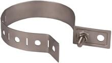 Dehn RRS V 60.100 B10.5 V2A Regenrohrschelle 60-100mm NIRO m. Anschluss-Bohrung D 10,5mm (423019)