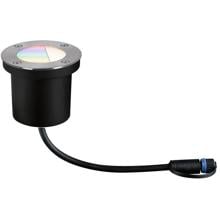 Paulmann Plug & Shine LED Bodeneinbauleuchte Smart Home Zigbee RGBW Einzelspot IP65 RGBW+ 3,6W, silber (94274)