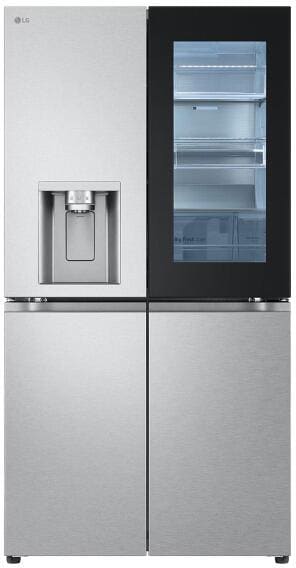 LG GMG961MBKE Stand Side-by-Side Kombination Multidoor, 91,4 cm breit, 637 L, Total NoFrost, InstaView, Eis-, Crushed Ice- & Wasserspender, Wassertank