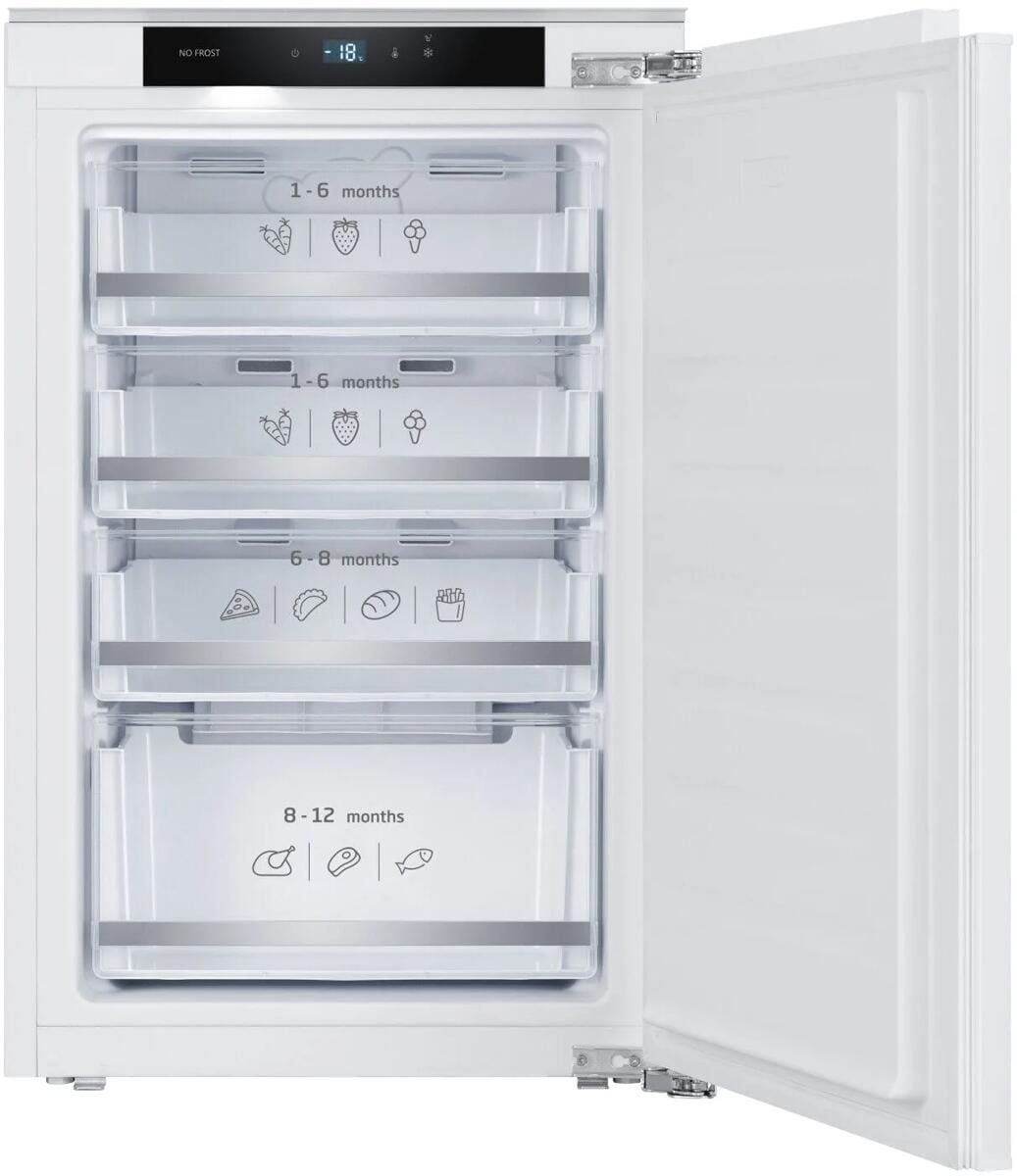 Amica EGSX 321 250 Einbau-Gefrierschrank, Nischenhöhe: 87 cm, 82 L, NoFrost, Festtürtechnik, Inverter Kompressor, weiß (1194251) Elektroshop Wagner